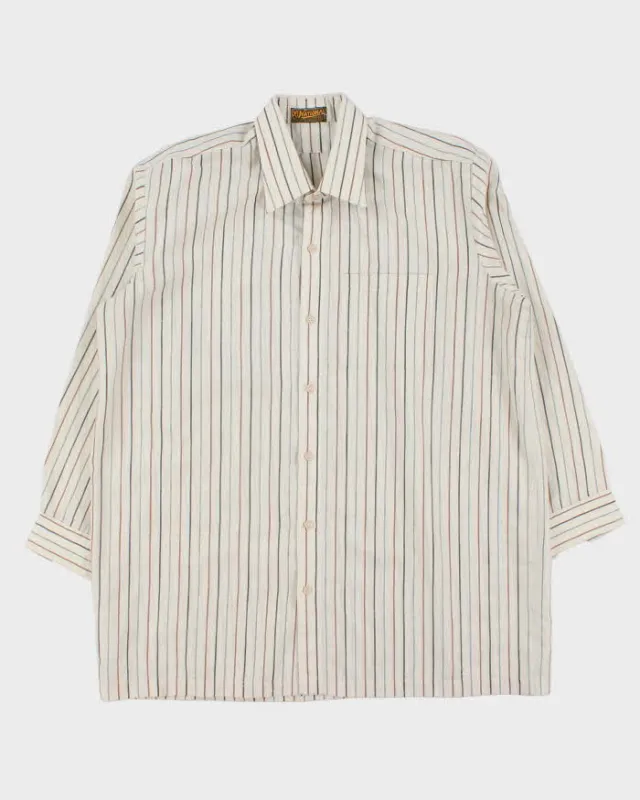 Vintage 1970s National Striped Pima Cotton Long Sleeve Oversized Shirt - L sold by Rokit