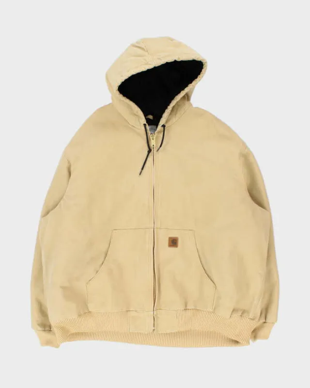Vintage Y2K 00s Carhartt Active J130 Wet Quilt Lined Sandstone Workwear Jacket - XXXL sold by Rokit