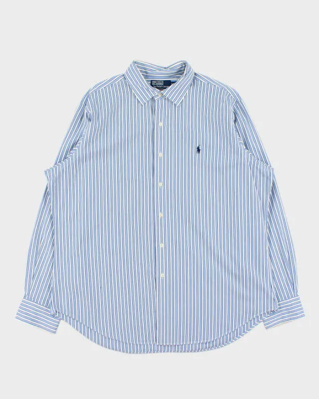 Vintage 00s Polo Ralph Lauren Striped Classic Fit Long Sleeve Shirt - XL made by Ralph Lauren
