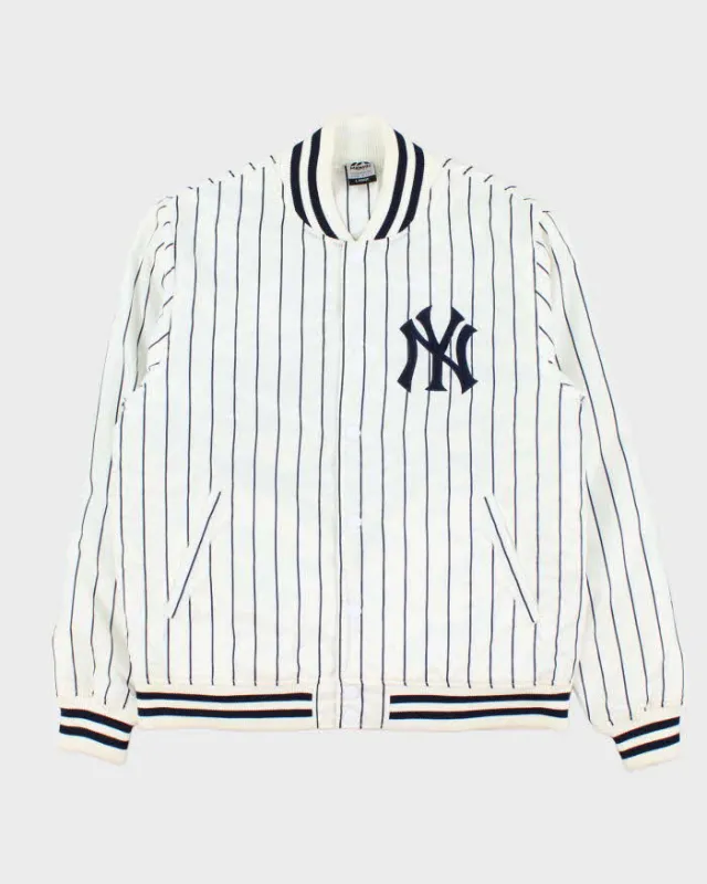 Vintage 00s Majestic New York Yankees Quilted Varsity Baseball Jacket - L made by Majestic