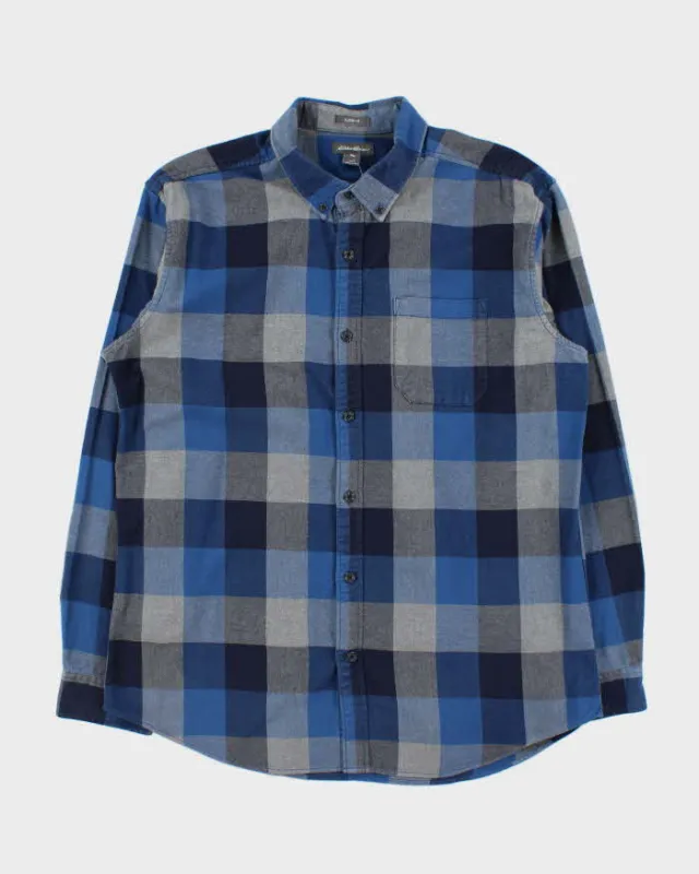 Vintage Eddie Bauer Plaid Classic Fit Long Sleeve Flannel Shirt - L sold by Rokit