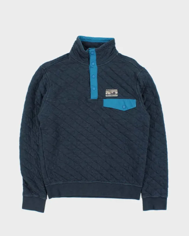 Vintage Patagonia Cotton Blend Quilted Snap-T Pullover Fleece  - XS sold by Rokit