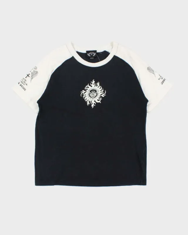 Vintage Y2K 00s Angel Devil Graphic Crewneck T-Shirt - M sold by Rokit