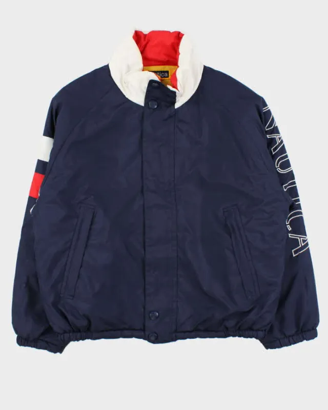 Vintage 1990s Nautica Reversible Colourblock Puffer Jacket  - L sold by Rokit