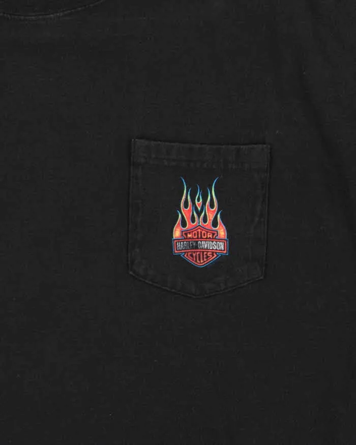 Vintage Harley Davidson Wyoming Flame Graphic Long Sleeve T-Shirt - XL sold by Rokit product image thumbnail 4