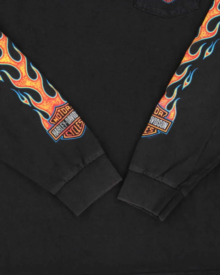Vintage Harley Davidson Wyoming Flame Graphic Long Sleeve T-Shirt - XL sold by Rokit product image thumbnail 5
