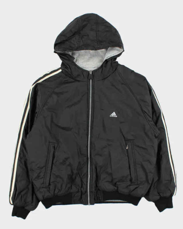 Vintage 1990s Adidas Reversible Padded Hooded Bomber Jacket - M sold by Rokit