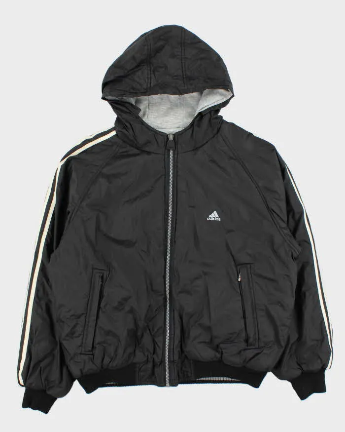 Vintage 1990s Adidas Reversible Padded Hooded Bomber Jacket - M sold by Rokit