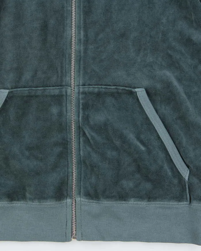 DSWT Vintage Y2K Women's Juicy Couture Rhinestone Velour Zip-Up Hoodie - L sold by Rokit product image thumbnail 4