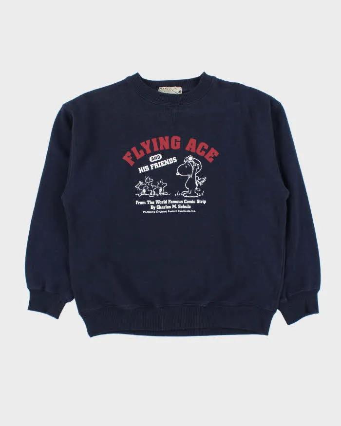 Vintage 1990s Peanuts Flying Ace Crewneck Sweatshirt - L sold by Rokit