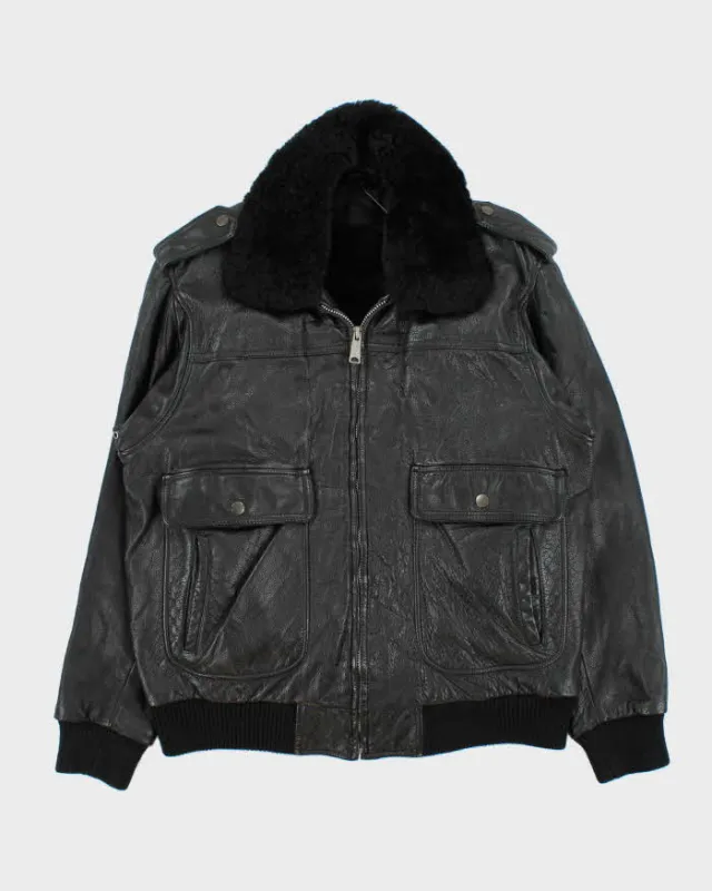 Vintage 1990s Cowhide Leather G-1 Japan Airforce Shearling Flight Jacket - L sold by Rokit