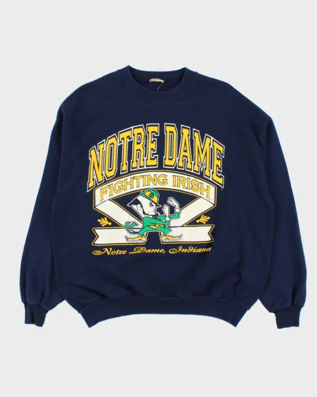 Vintage 1990s Notre Dame Fighting Irish Indiana Crewneck Sweatshirt - M sold by Rokit