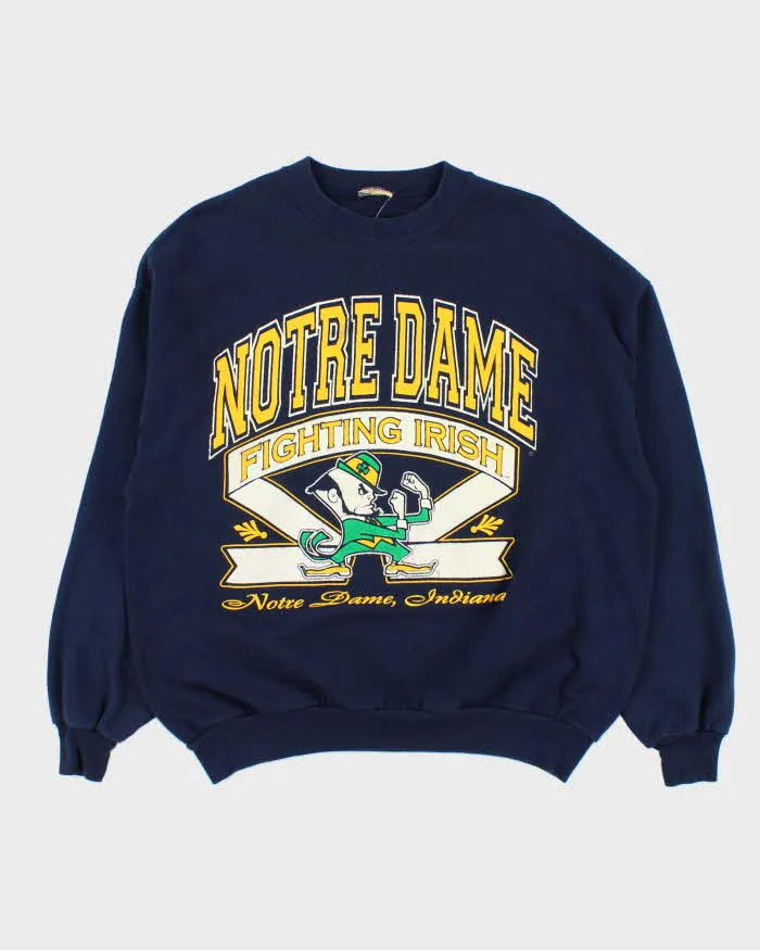 Vintage 1990s Notre Dame Fighting Irish Indiana Crewneck Sweatshirt - M sold by Rokit