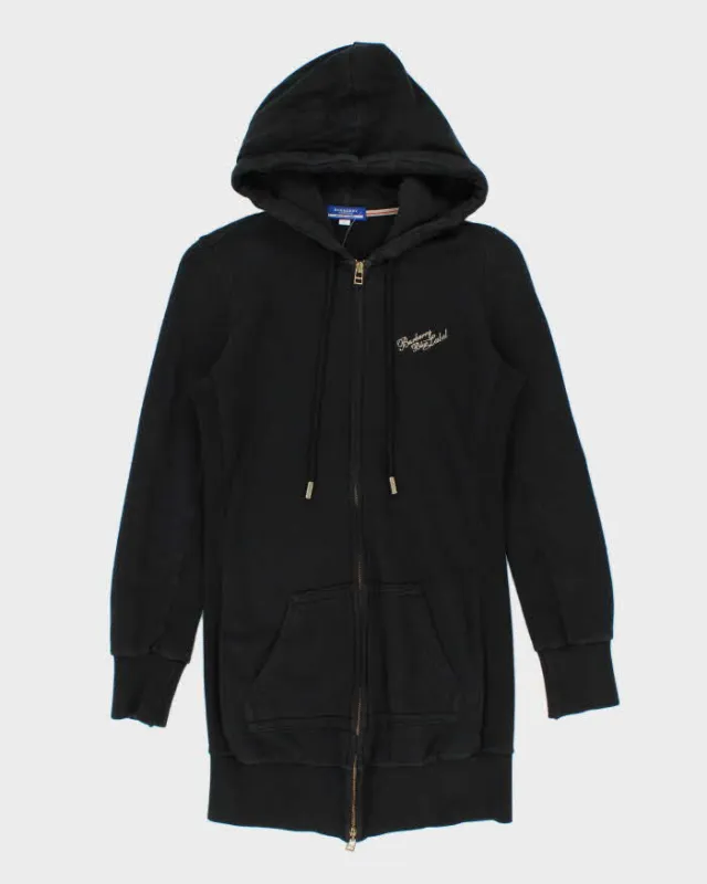 Vintage Y2K 00s Women's Burberry Blue Label Long Zip-Up Hoodie - M made by Burberry