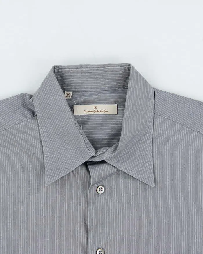 Vintage 1990s Ermenegildo Zegna Striped Long Sleeve Shirt - XL sold by Rokit product image thumbnail 3