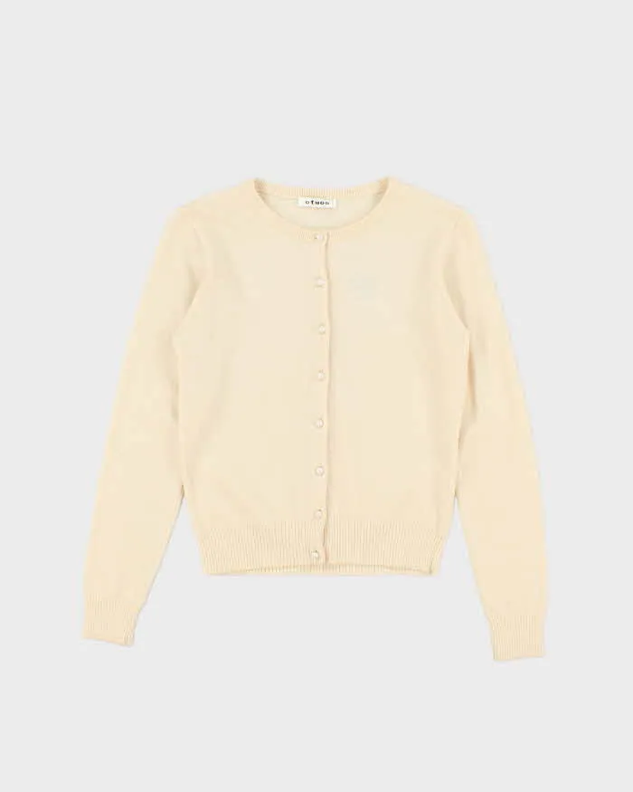 Vintage Ofuon Wool Pearl Button Cardigan - S sold by Rokit