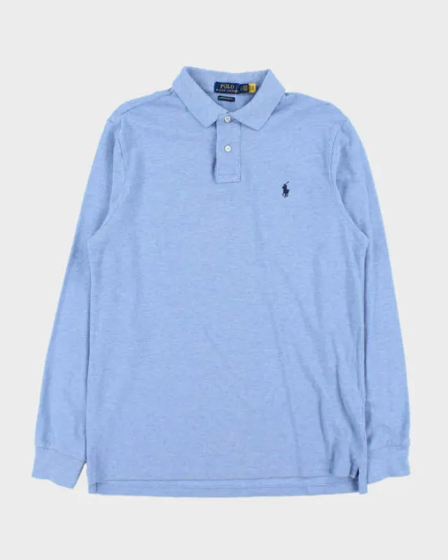 Vintage Polo Ralph Lauren Custom Slim Fit Long Sleeve Polo Shirt - L sold by Rokit