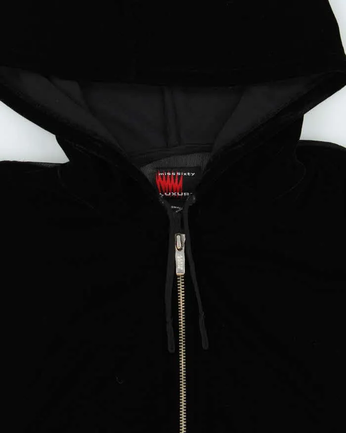 Vintage Y2k 00s Miss Sixty Velvet Sleeveless Mesh Back Hoodie - S sold by Rokit product image thumbnail 4