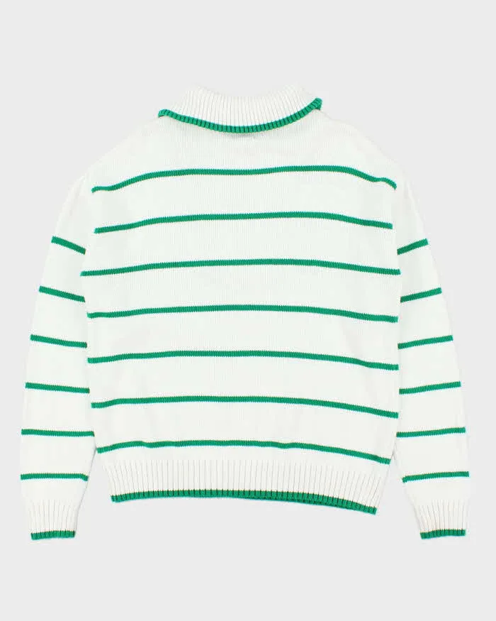 Vintage United Colours Of Benetton Knit Quarter-zip Jumper - L sold by Rokit product image thumbnail 2