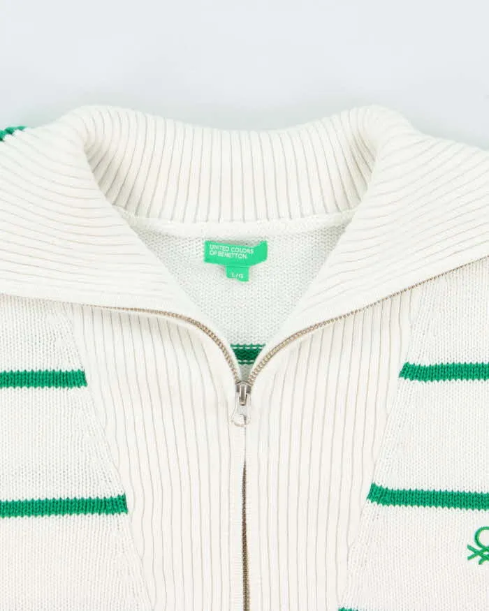 Vintage United Colours Of Benetton Knit Quarter-zip Jumper - L sold by Rokit product image thumbnail 5