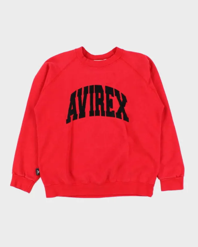 Vintage 1990s Avirex Embroidered Spell-Out Crewneck Sweatshirt - M sold by Rokit
