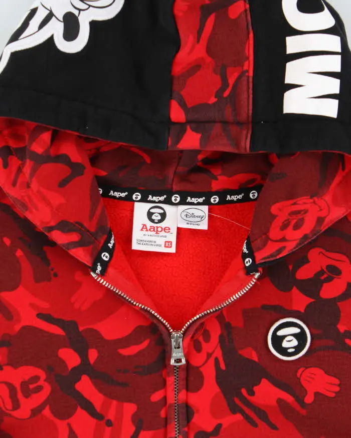 2016 Aape By Bathing Ape x Disney Mickey Camo Full-Zip Hoodie - XS sold by Rokit product image thumbnail 5