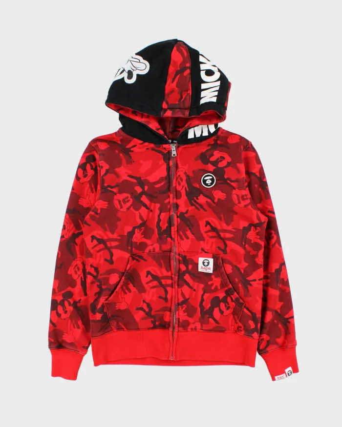 2016 Aape By Bathing Ape x Disney Mickey Camo Full-Zip Hoodie - XS sold by Rokit