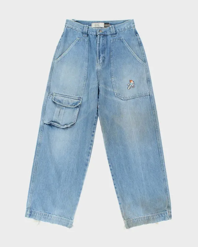 Vintage 1990s Glussco Wide Leg Denim Jeans - W30 L30 sold by Rokit
