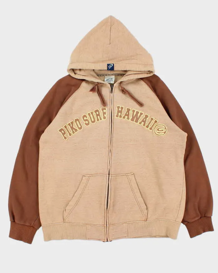 Vintage Y2K 00s Piko Surf Hawaii Two-Tone Zip-Up Hoodie - L sold by Rokit
