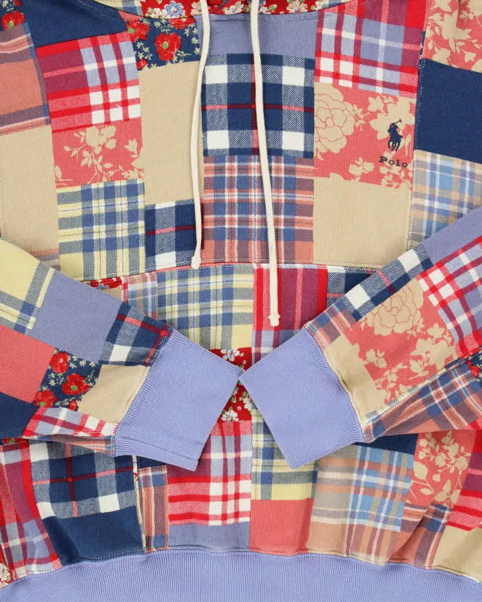 Polo Ralph Lauren Women's Patchwork Madras Oversized Boxy Pullover Hoodie - XL sold by Rokit product image thumbnail 4