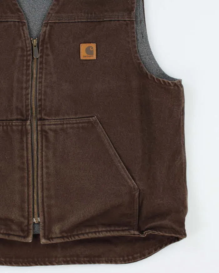 Vintage Y2K 00s Carhartt Duck Canvas Fleece Lined Workwear Gilet - XL sold by Rokit product image thumbnail 3