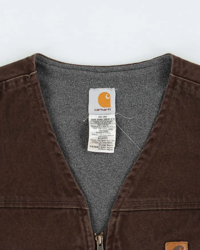 Vintage Y2K 00s Carhartt Duck Canvas Fleece Lined Workwear Gilet - XL sold by Rokit product image thumbnail 5