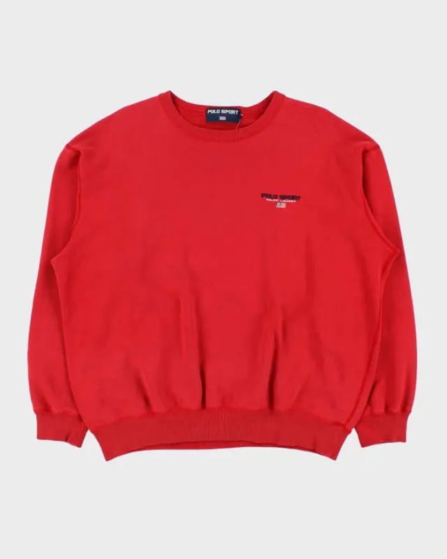 Vintage 1990s Polo Sport Ralph Lauren Classic Crewneck Sweatshirt - L sold by Rokit