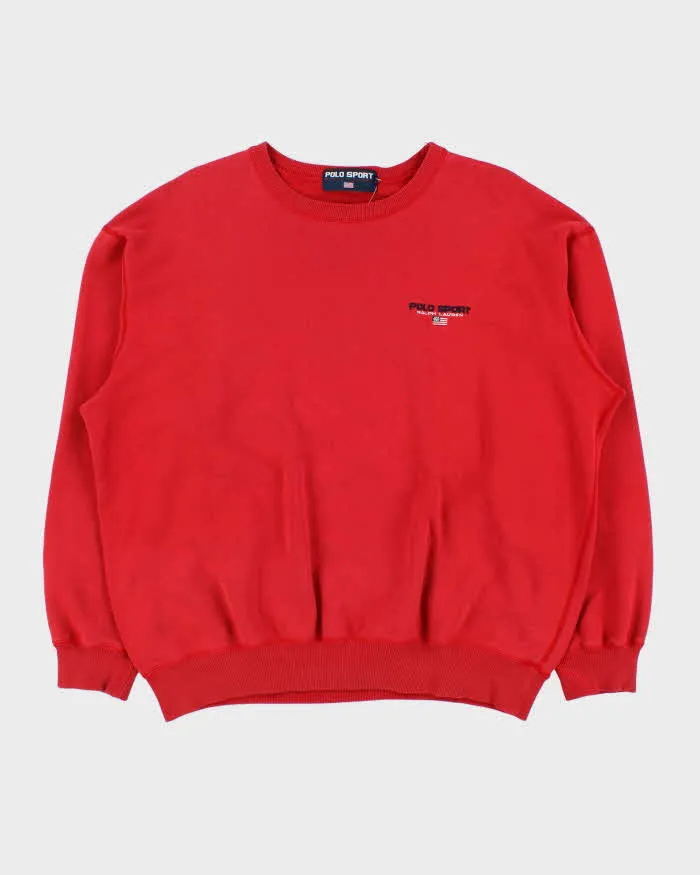 Vintage 1990s Polo Sport Ralph Lauren Classic Crewneck Sweatshirt - L sold by Rokit