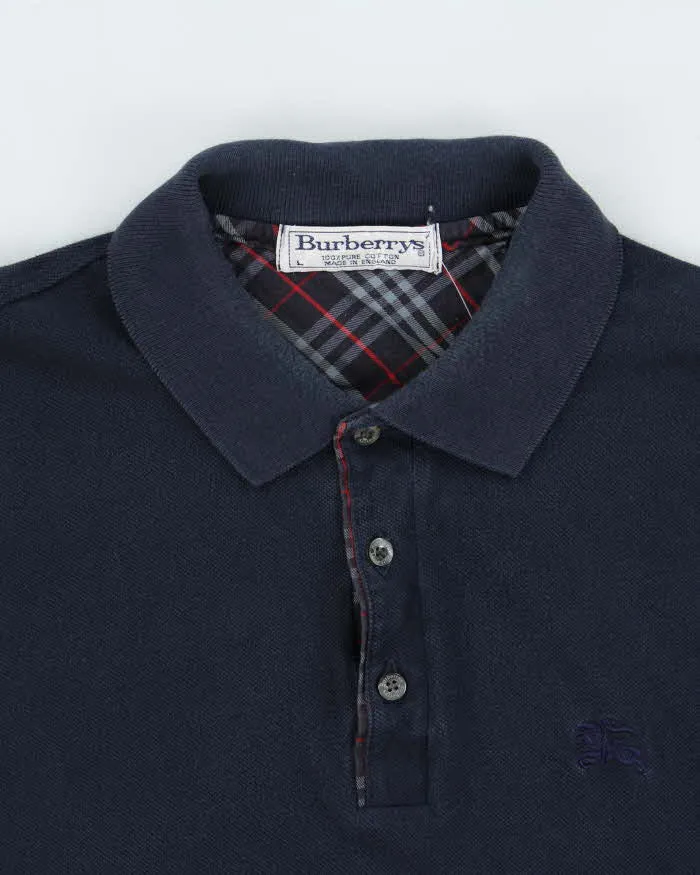Vintage 1990s Burberry Nova Check Detailed Long Sleeve Polo Shirt - L sold by Rokit product image thumbnail 3