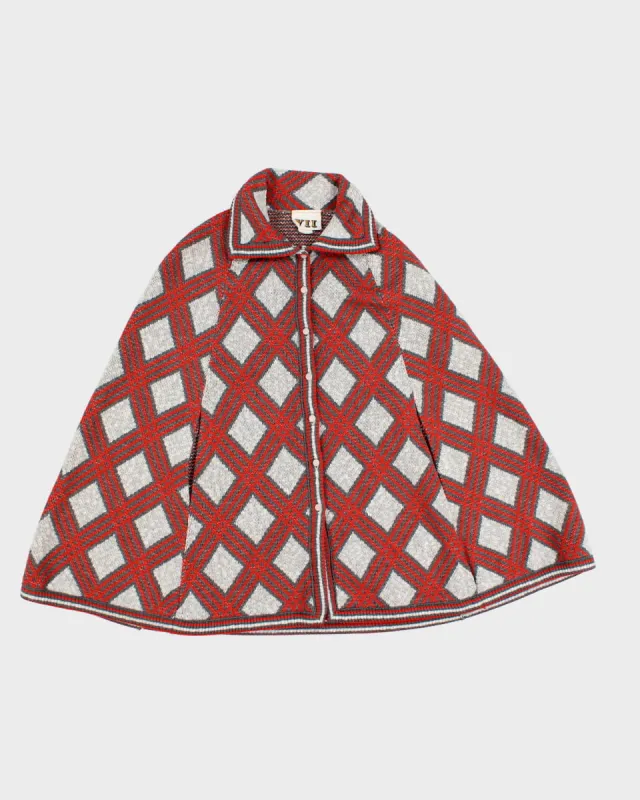 Vintage Button Up Cape Coat - M sold by Rokit