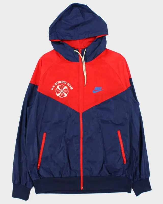 Vintage Nike 70s Pin Wheel Re-Issue U.S Olympic Team Hooded Windbreaker Jacket - L sold by Rokit
