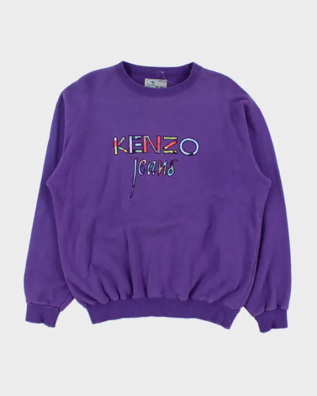 Vintage 1990s Kenzo Jeans Embroidered Crewneck Sweatshirt - M sold by Rokit