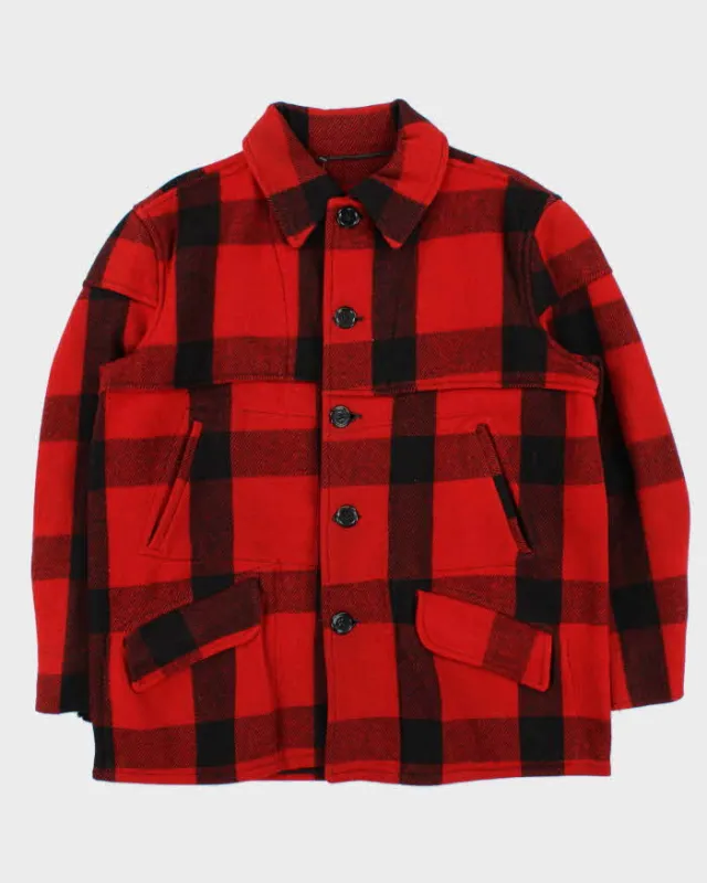 Vintage 1950s Chippewa Wool Mackinaw Buffalo Plaid Hunting Jacket - L made by Rokit