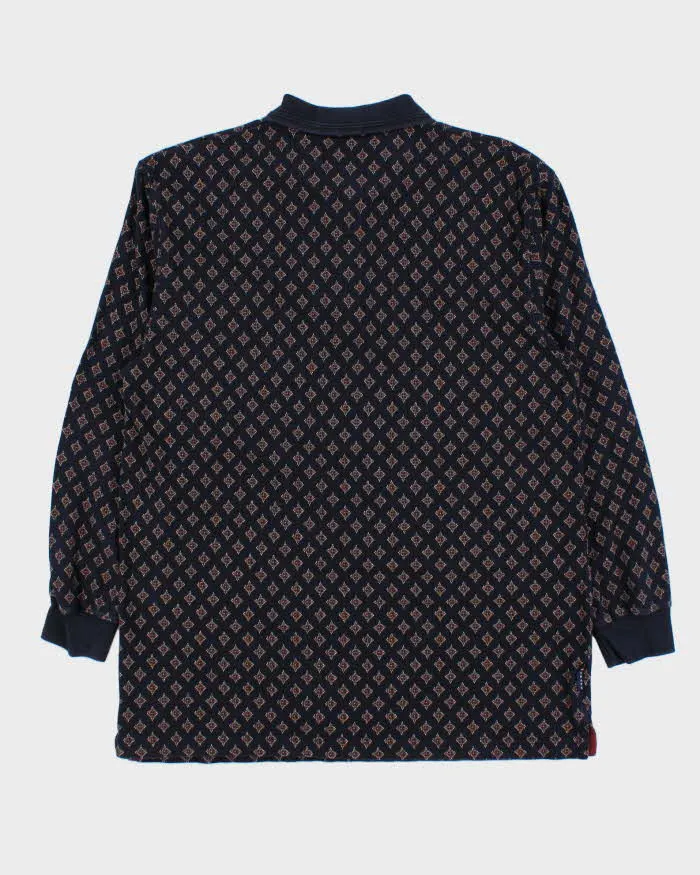 Vintage 1990s Chaps Ralph Lauren Patterned Long Sleeve Polo Shirt - L sold by Rokit product image thumbnail 2