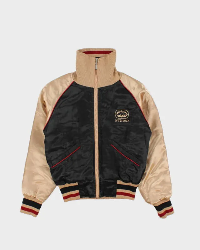 Vintage Y2K 00s Ecko Red Funnel Neck Satin Bomber Jacket - S sold by Rokit