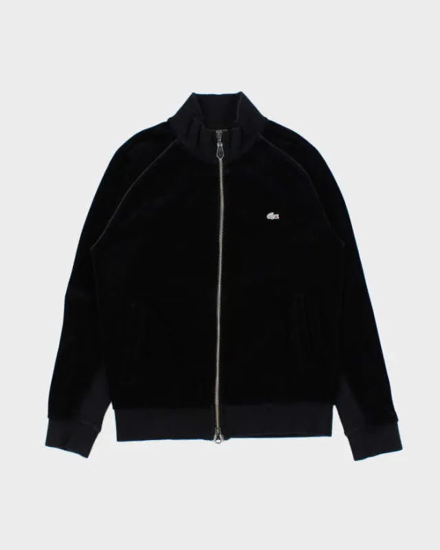 Vintage Y2K 00s Lacoste Velour Silver Croc Velour Track Jacket - S sold by Rokit