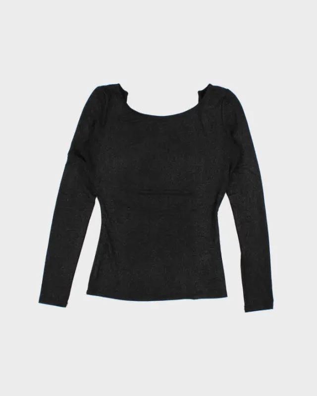 Vintage Y2k 00s Guess Backless Sparkly Long Sleeve Top - S sold by Rokit