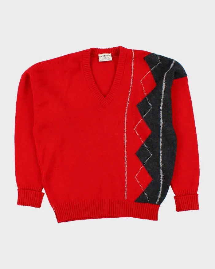 Vintage Parkhurst Wool V-neck Jumper - L sold by Rokit