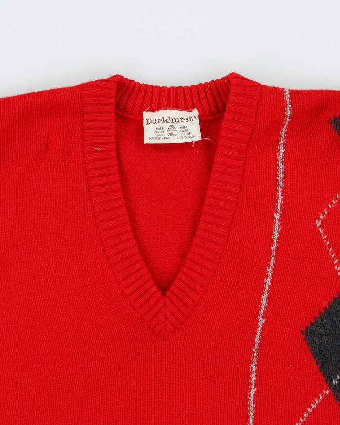 Vintage Parkhurst Wool V-neck Jumper - L sold by Rokit product image thumbnail 5