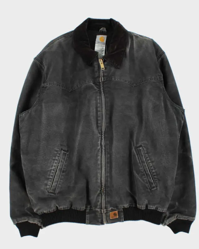 Vintage Carhartt Sante Fe Quilt Lined Firm Duck Loose Fit Faded Workwear Jacket - XL sold by Rokit
