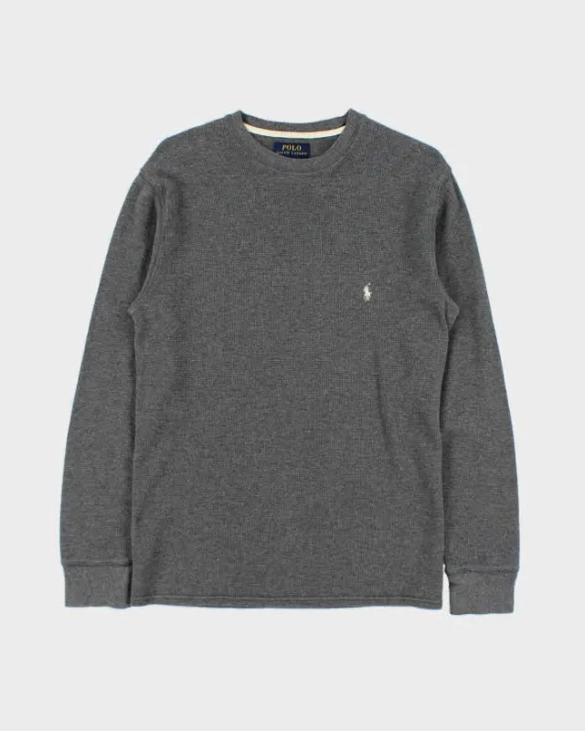 Vintage Polo Ralph Lauren Long Sleeve Waffle Crewneck T-Shirt - M sold by Rokit