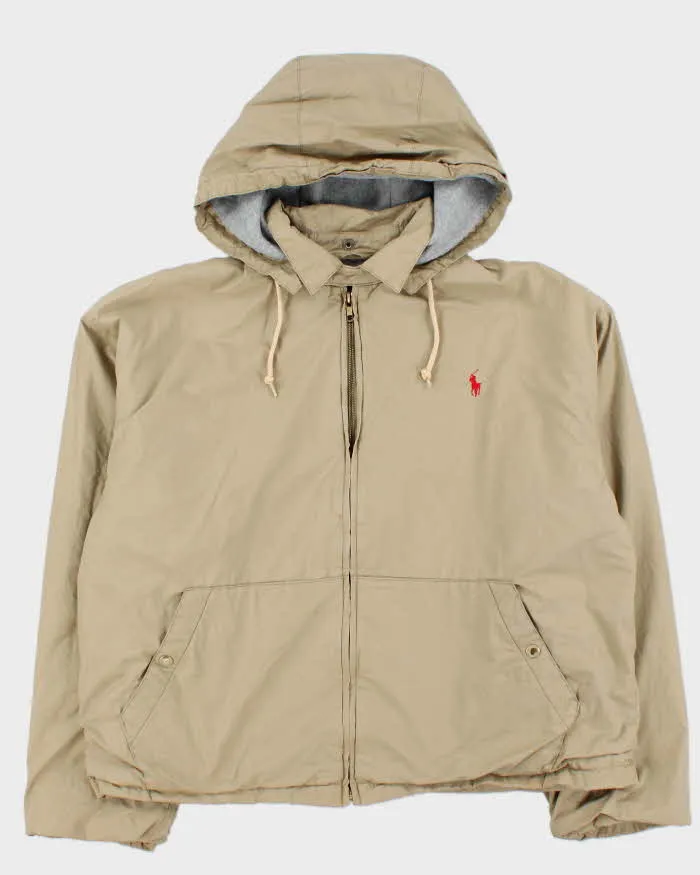 Vintage 1990s Polo Ralph Lauren Fleece Lined Hooded Harrington Jacket - M sold by Rokit