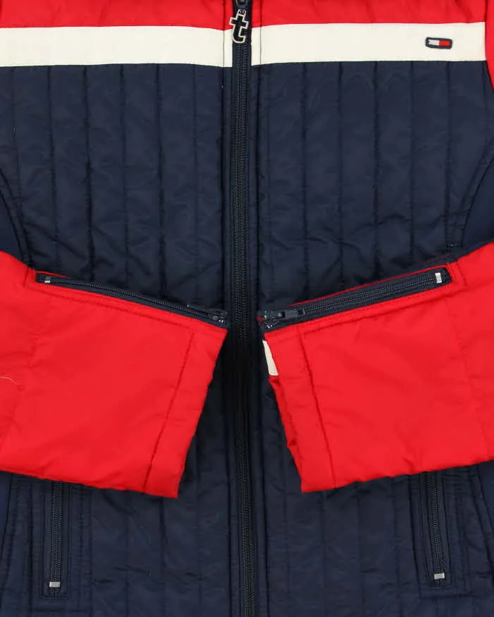 Vintage Y2K 00s Tommy Hilfiger Jeans Women's Ribbed Puffer Jacket - M sold by Rokit product image thumbnail 4