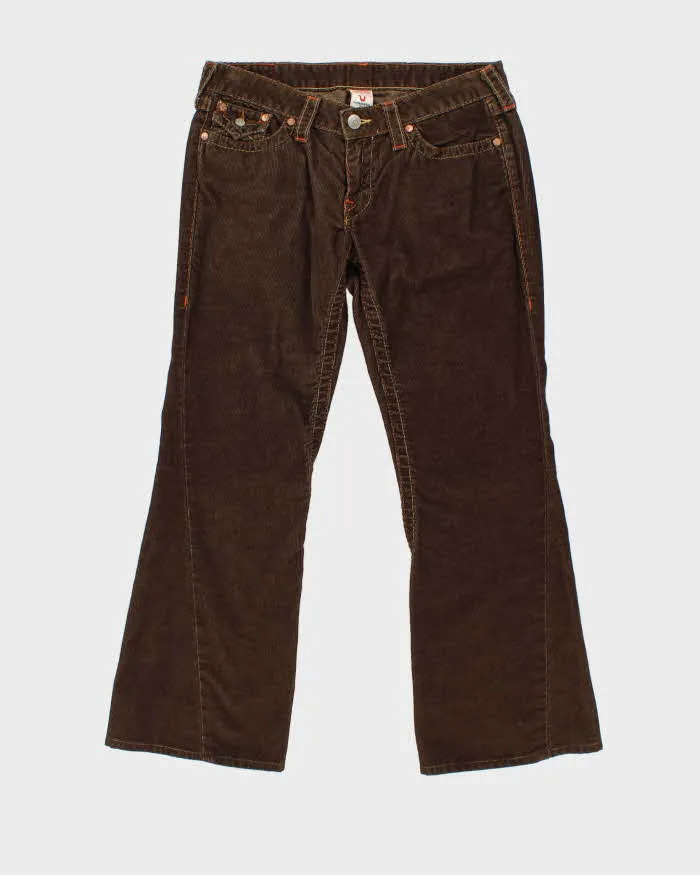 Vintage Y2k 00s True Religion Flared Corduroy Trousers - W32 L29 sold by Rokit